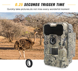 IP67 Kamuflase Tidak Ada Cahaya Inframerah Pemicu Cepat Deer Hunting Trail Camera