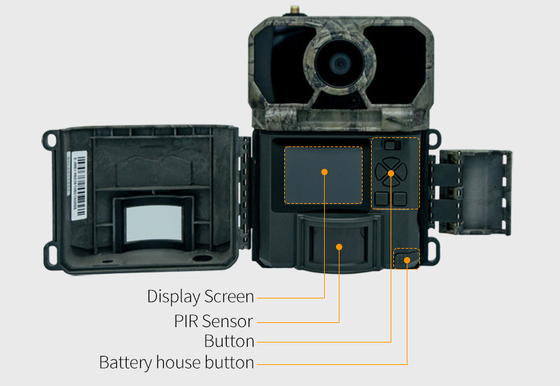 32MP 4G Trail Kamera dengan 0.2s Cepat Trigger Time dan Photo / Video / Photo Video Mode untuk Versatile