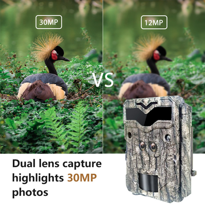 KW698A kamera jejak berburu dual-lens 2-sensor kamera pengintai 4K game kamera penglihatan malam