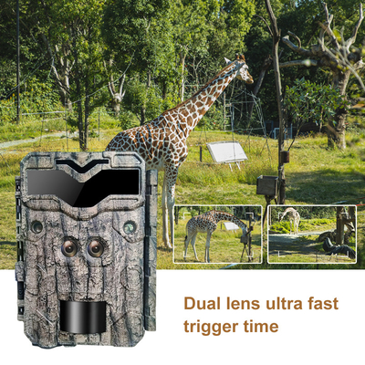 KW698A kamera jejak berburu dual-lens 2-sensor kamera pengintai 4K game kamera penglihatan malam