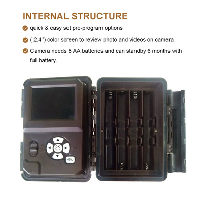 KW698A kamera jejak berburu dual-lens 2-sensor kamera pengintai 4K game kamera penglihatan malam
