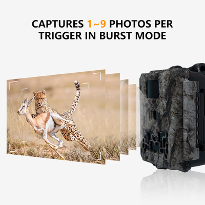 KW561 Trail Infra Cam Mini 30MP 0.25s Kecepatan Resolusi Video 4K Waterproof CMOS Sensor SD Me