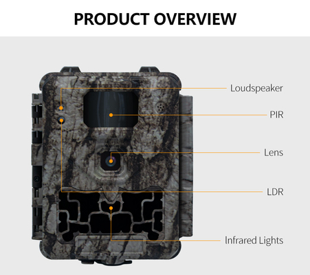 KW561 Trail Infra Cam Mini 30MP 0.25s Kecepatan Resolusi Video 4K Waterproof CMOS Sensor SD Me