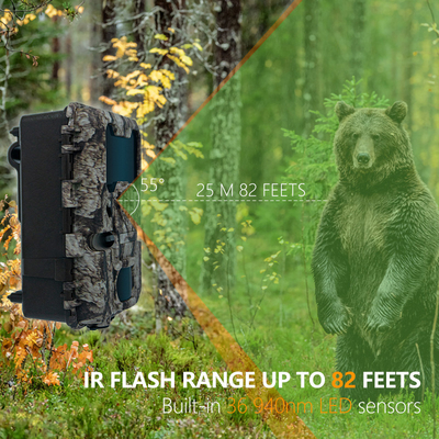 KW865 WIFI Hidden Camera Outdoor Wireless Hunting Camera IP67 20MP Trail Camera yang Mengirim Gambar ke Anda