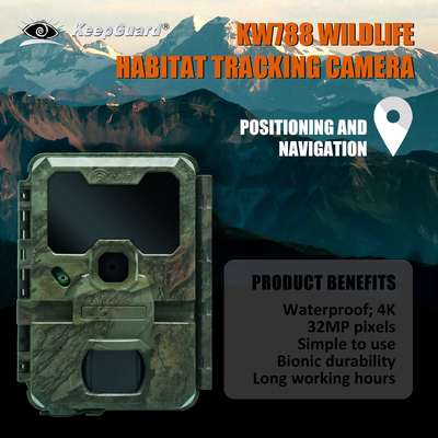 KW788 Trail Kamera kamera berburu Waterproof 0.1s pemicu 4K 32MP visi malam waterproof kamera inframerah