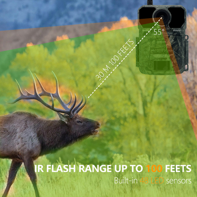 KW865 WIFI Hidden Camera Outdoor Wireless Hunting Camera IP67 20MP Trail Camera yang Mengirim Gambar ke Anda