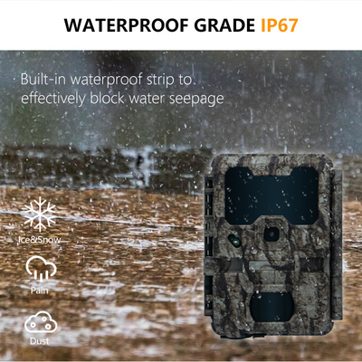 KW865 WIFI Hidden Camera waterproof IP67 20MP 0.6s kecepatan pemicu hingga 512GB penyimpanan jalur penglihatan malam Kamera