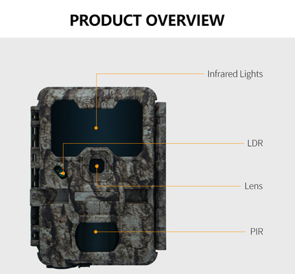 KW865 WIFI Hidden Camera waterproof IP67 20MP 0.6s kecepatan pemicu hingga 512GB penyimpanan jalur penglihatan malam Kamera