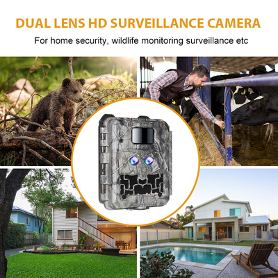 Kamera satwa liar KW591 sensor ganda tanpa cahaya 1080P tahan air IP67 0.4s kecepatan pemicu hingga penyimpanan 512GB Kamera berburu