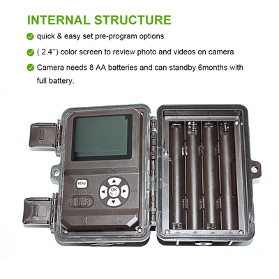 Trail Camera ODM/OEM KW571 waterproof IP67 No-Glow CMOS Sensor 30MP foto 1080P 0.25s kecepatan pemicu penglihatan malam