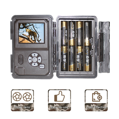 Kamera berburu di luar KW696 dual-lens 30MP waterproof IP67 1080p night vision hingga 512GB storage no-glow trail camera
