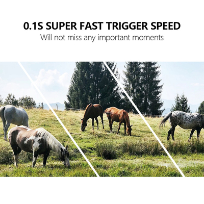 4G seluler Trail Kamera cepat pemicu 1-9 menangkap 32MP kontrol APP panel surya aksesoris berburu