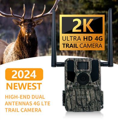 2024 Terbaru High-End 4G Wireless Hunting Camera KW897 dengan Dual Antenna 100 kaki Night Range 36MP 2K Video pada 30fps untuk Margasatwa