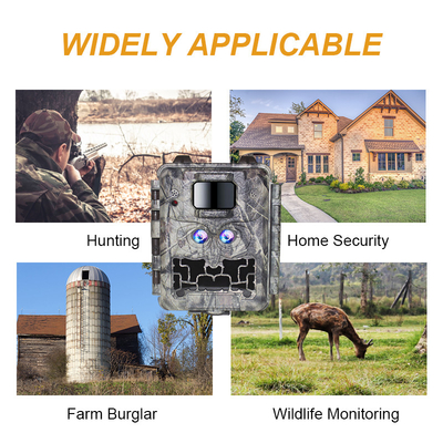 30MP No-Glow LED Trail Camera untuk Night Vision Hunting Game dengan 1080P Video dan 512GB Memory Card Kapasitas