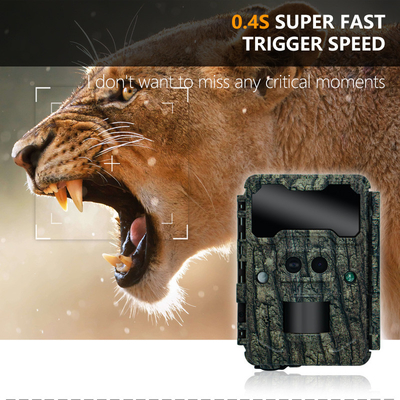 Kamera berlinsa ganda KW696 OEM/ODM 0.4s kecepatan respons 1080P/30MP tahan air IP67 100 kaki jangkauan malam untuk berburu satwa liar