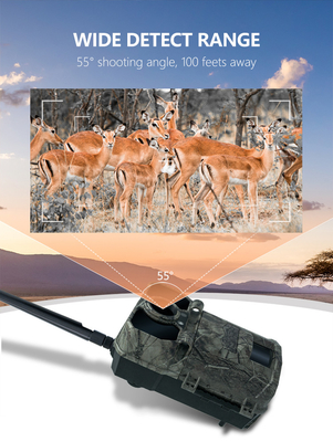 game&trail kamera High-End untuk 4G kamera berburu KW896 dengan Antenna 100ft Night Range 32MP 2K kamera satwa liar 4g