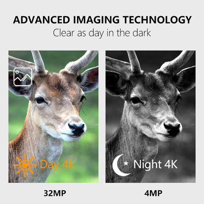Trail Camera With Small Size KW788 0.1s Respon 32MP gambar tajam 4K Video Waterproof IP67 hingga 512GB untuk menonton satwa liar