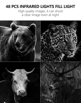 Game&trail Camera 4G KW886 dengan Antenna Kamera Perburuan yang hemat biaya 24MP 1080P Night Vision 0.1s Response Time Game Camera