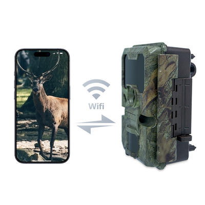 Kamera berburu WIFI KW866 tahan air IP67 OEM/ODM hingga 512GB Storage SD Memory Card 32MP 4K wildlife camera