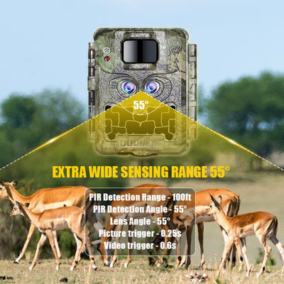 Promosi Penjualan 39USD Dual Lens/Dual Sensor Wildlife Game Camera 30MP 1080P No-Glow 940nm Dengan Sensor Siang Dan Malam