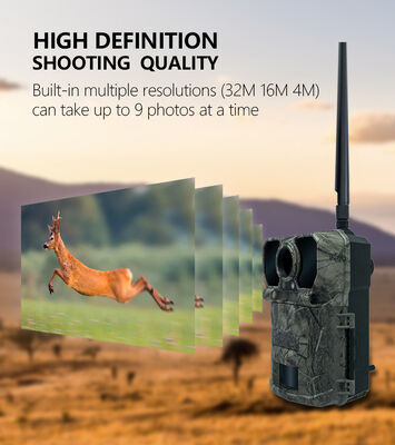 Kamera Berburu 4G Kecepatan Pemicu 0.5 Detik 0.8 Lbs Kamera Diaktifkan Gerakan Kompak untuk Pengawasan Berburu Jarak Jauh