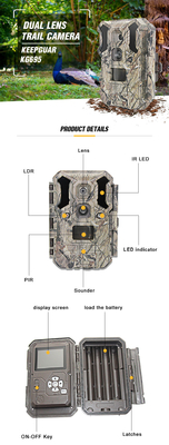 LED Inframerah Kamera Berburu Satwa Liar 30MP 1080P IP66