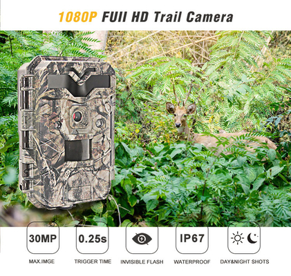 Kamera Jejak Canggih Berburu Rusa Kamera Satwa Liar 30MP 1080P HD Night Vision CMOS Inframerah