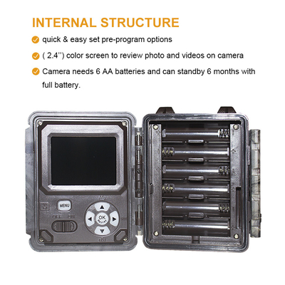Promosi Penjualan 39USD Dual Lens/Dual Sensor Wildlife Game Camera 30MP 1080P No-Glow 940nm Dengan Sensor Siang Dan Malam
