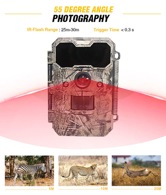 Lensa Makro Sensor & Lensa Canggih 1080P Slot Kartu SD Jejak Berburu Rusa Tahan Air Foto Perangkap Inframerah IR Gerak