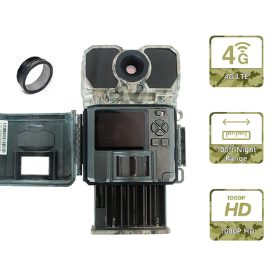 LCD Display 4G Trail Camera Programmable 940nm NO GLOW ICCID FTP SMTP MMS APP kontrol aksesoris berburu