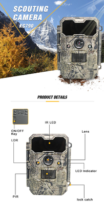 0.3S Nigh Version Trail Camera 20MP 1080P 940nm Tanpa Cahaya Inframerah 30m PIR
