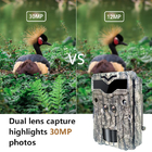 4K Dual Lens Keep Guard Trail Camera Night Vision Kamera Berburu Luar Ruangan