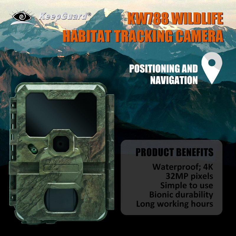 KW788 Wildlife Trail Kamera kamera berburu Waterproof 4K 32MP visi malam waterproof kamera inframerah cam hutan