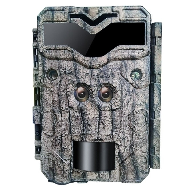 KW698A kamera jejak berburu dual-lens 2-sensor kamera pengintai 4K game kamera penglihatan malam