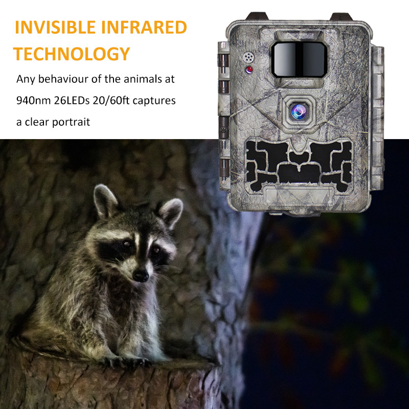 KW561 Trail Infra Cam Mini 30MP 0.25s Kecepatan Resolusi Video 4K Waterproof CMOS Sensor SD Me