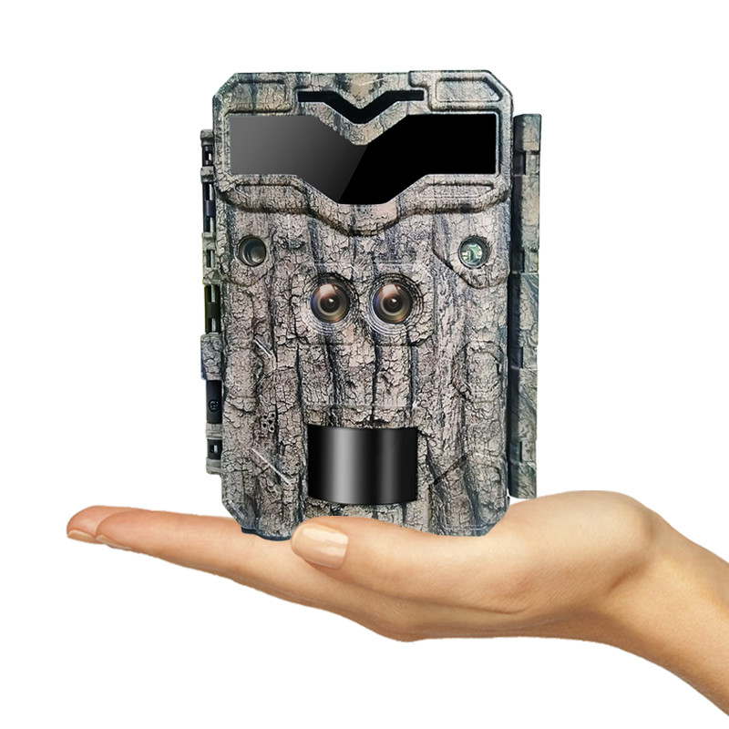 KW698A kamera jejak berburu dual-lens 2-sensor kamera pengintai 4K game kamera penglihatan malam