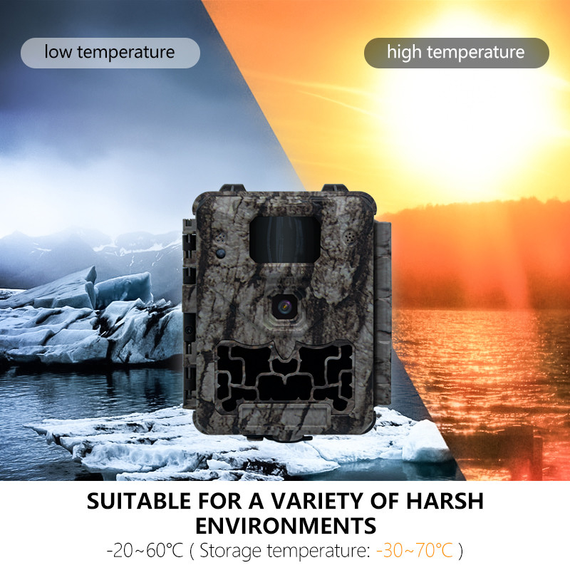 Kamera Perburuan HD Kamera Kamuflase Penglihatan Malam 30MP dengan Video 1080P dan aksesori berburu IP66 Waterproof
