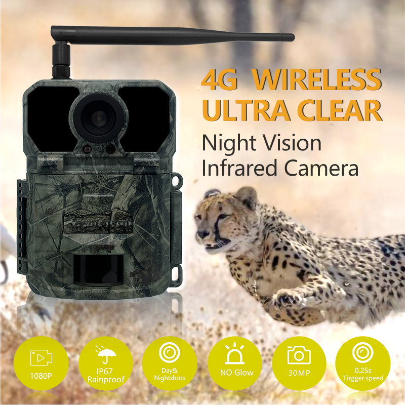 KW865 WIFI Hidden Camera Outdoor Wireless Hunting Camera IP67 20MP Trail Camera yang Mengirim Gambar ke Anda
