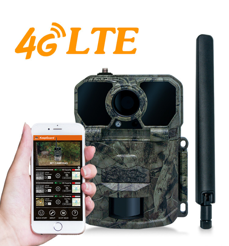 Kamera uji coba 4G dengan antena KW896 30MP 0.15s kecepatan pemicu penglihatan malam tahan air IP65 dari penelitian satwa liar