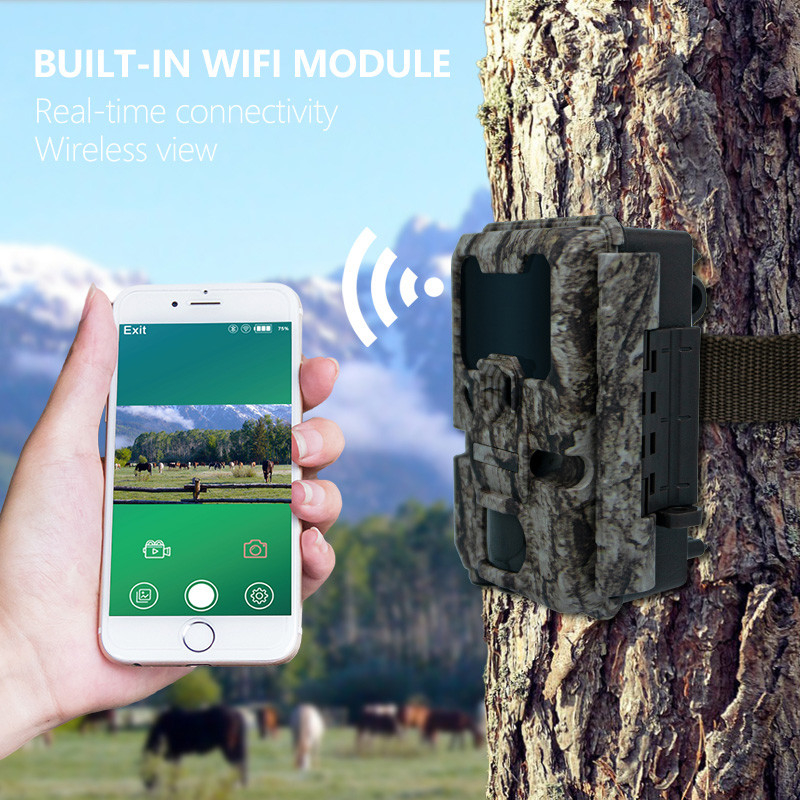 Trail Hunting Camera 20MP 1080P Wildlife Camera Waterproof IP67 Game&trial Kamera hingga 512GB penyimpanan hingga 82 kaki