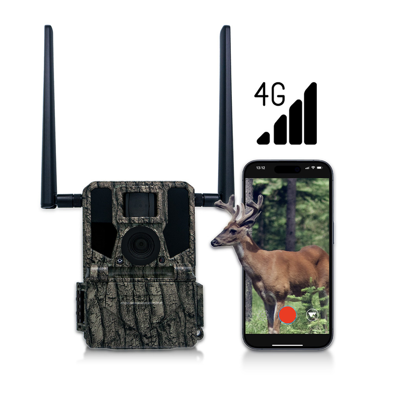 Kamera Perburuan & Trail Panel Surya 4G Kamera Wireless KW897 dengan Antenna Dual 100ft Jangkauan Malam 36MP 2K Video pada 30fps