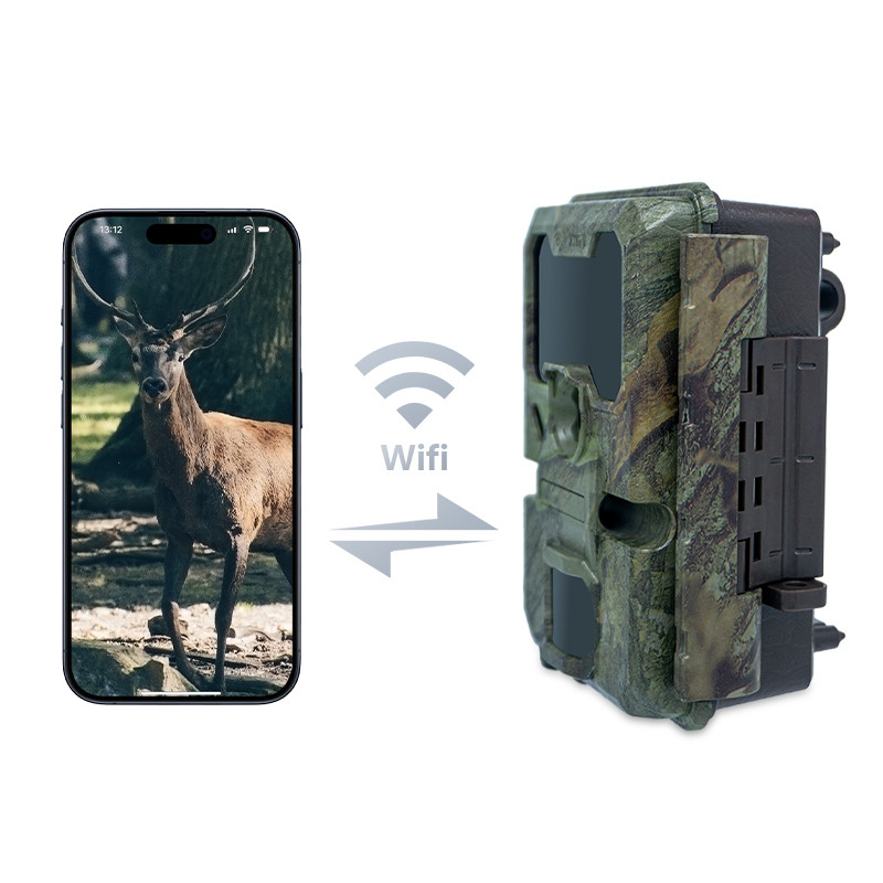 Kamera berburu WIFI KW866 tahan air IP67 OEM/ODM hingga 512GB Storage SD Memory Card 32MP 4K wildlife camera