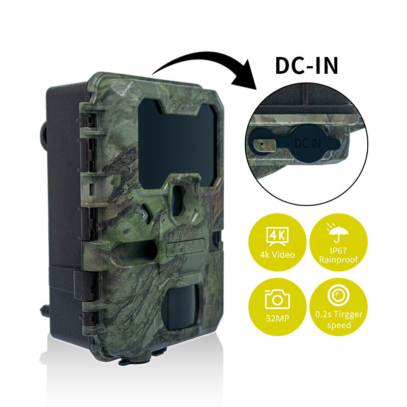 Kamera berburu WIFI KW866 tahan air IP67 OEM/ODM hingga 512GB Storage SD Memory Card 32MP 4K wildlife camera