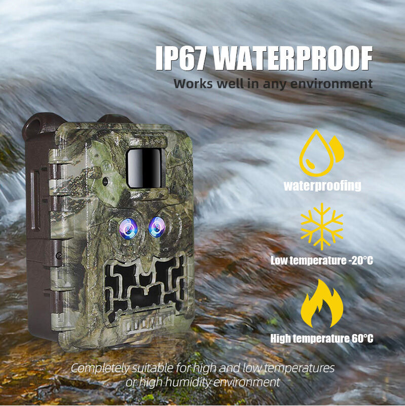 IP66 Waterproofing Kamera berburu dengan layar 24 inci infrared night vision untuk pengamatan dan keamanan satwa liar